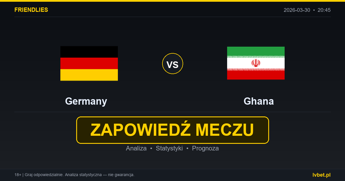 Germany – Ghana: typy i kursy 30.3.2026