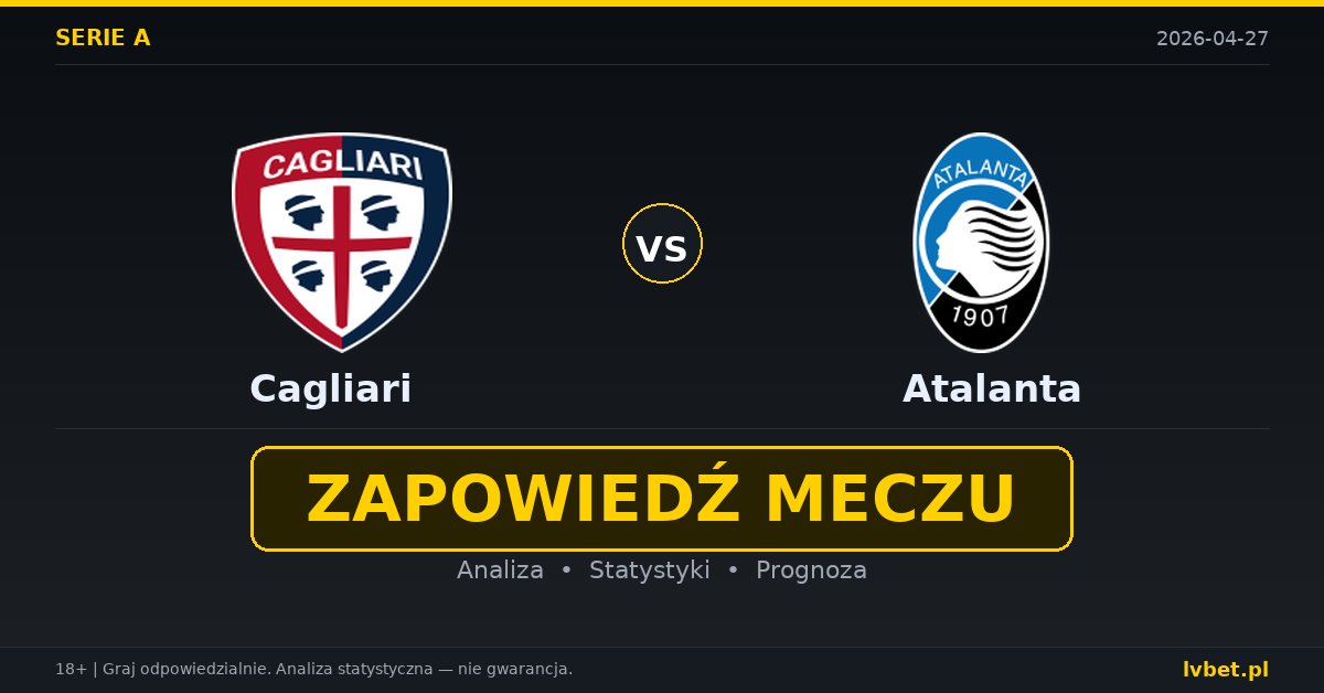 Cagliari – Atalanta: typy i kursy Serie A 27.4.2026 | kursy 4.60/3.75/1.75