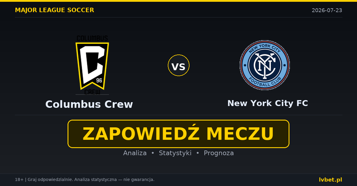 Columbus Crew – New York City FC: typy, kursy, zapowiedź (23.07.2026)