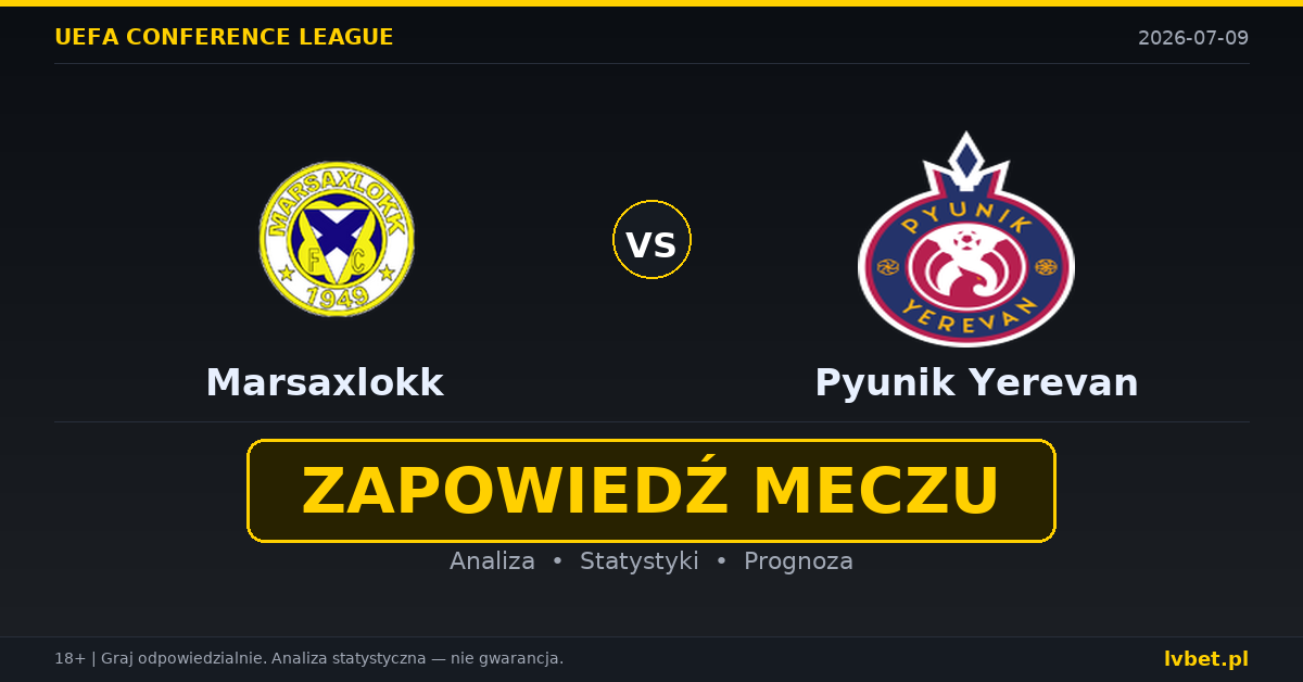 Marsaxlokk – Pyunik Yerevan: typy, kursy, zapowiedź (09.07.2026)