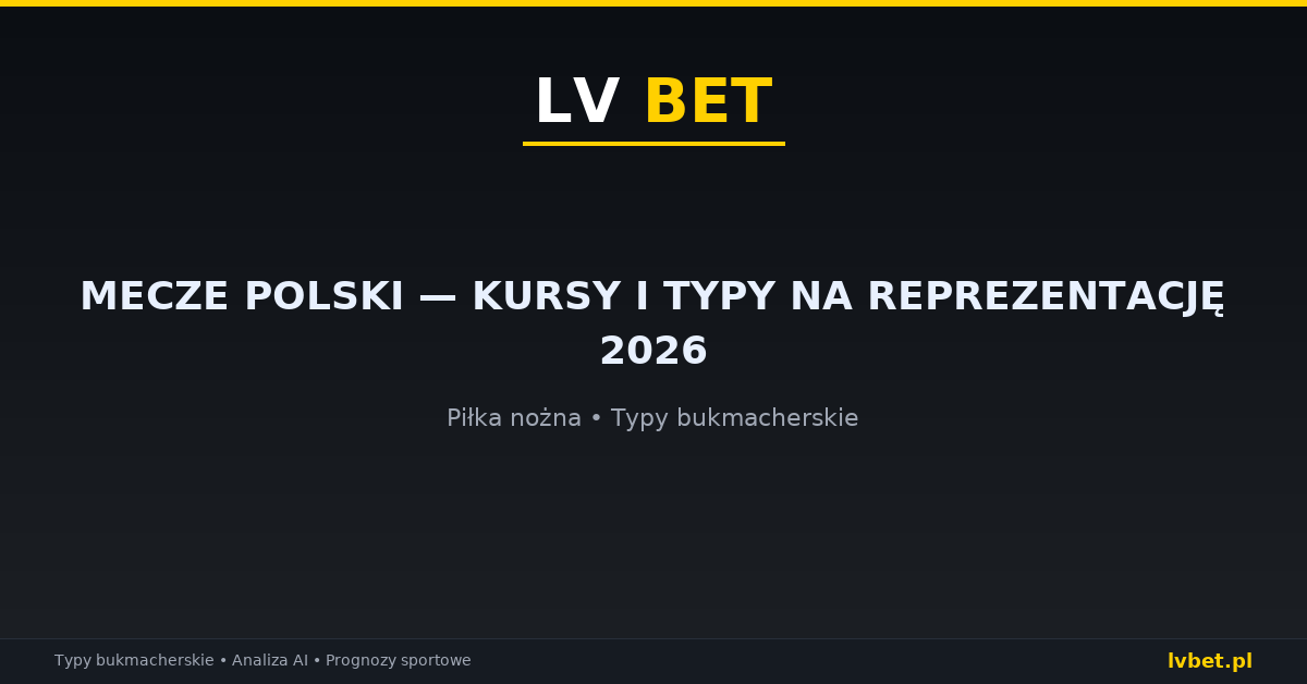 Mecze Polski — kursy i typy na reprezentację 2026 Mecze Polski — kursy i typy na reprezentację 2026