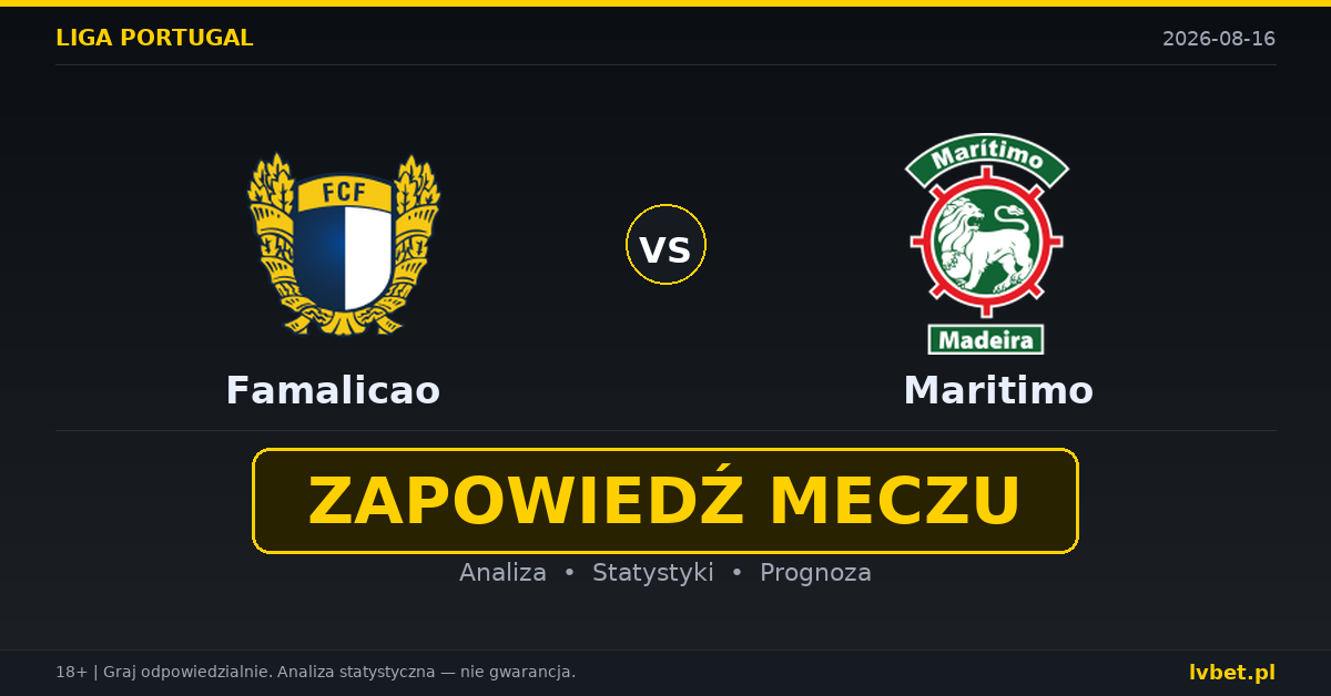 Famalicao – Maritimo: typy, kursy, zapowiedź (16.08.2026) Famalicao – Maritimo: typy, kursy, zapowiedź (16.08.2026)