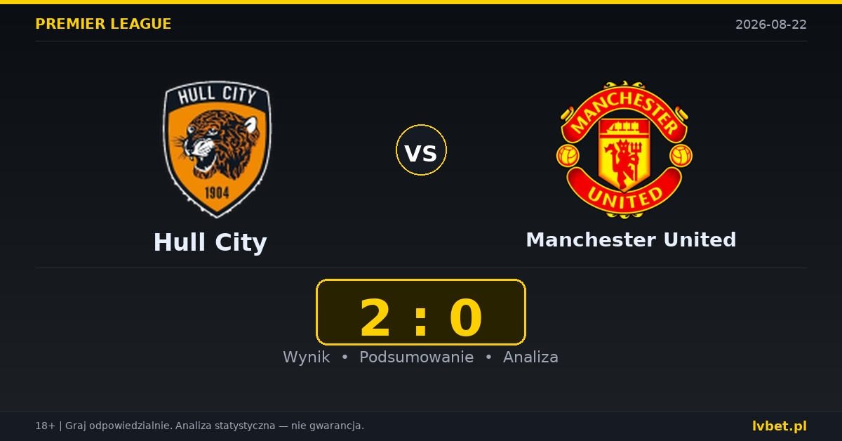 Hull City – Manchester United: typy, kursy, zapowiedź (22.08.2026)