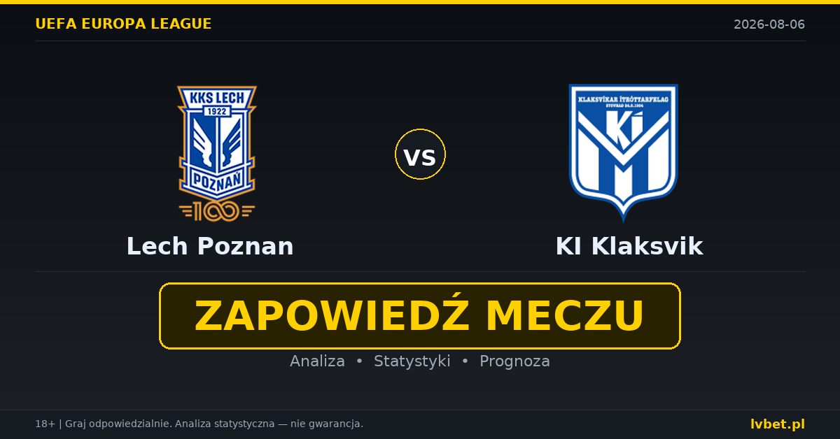Lech Poznan – KI Klaksvik: typy, kursy, zapowiedź (06.08.2026)