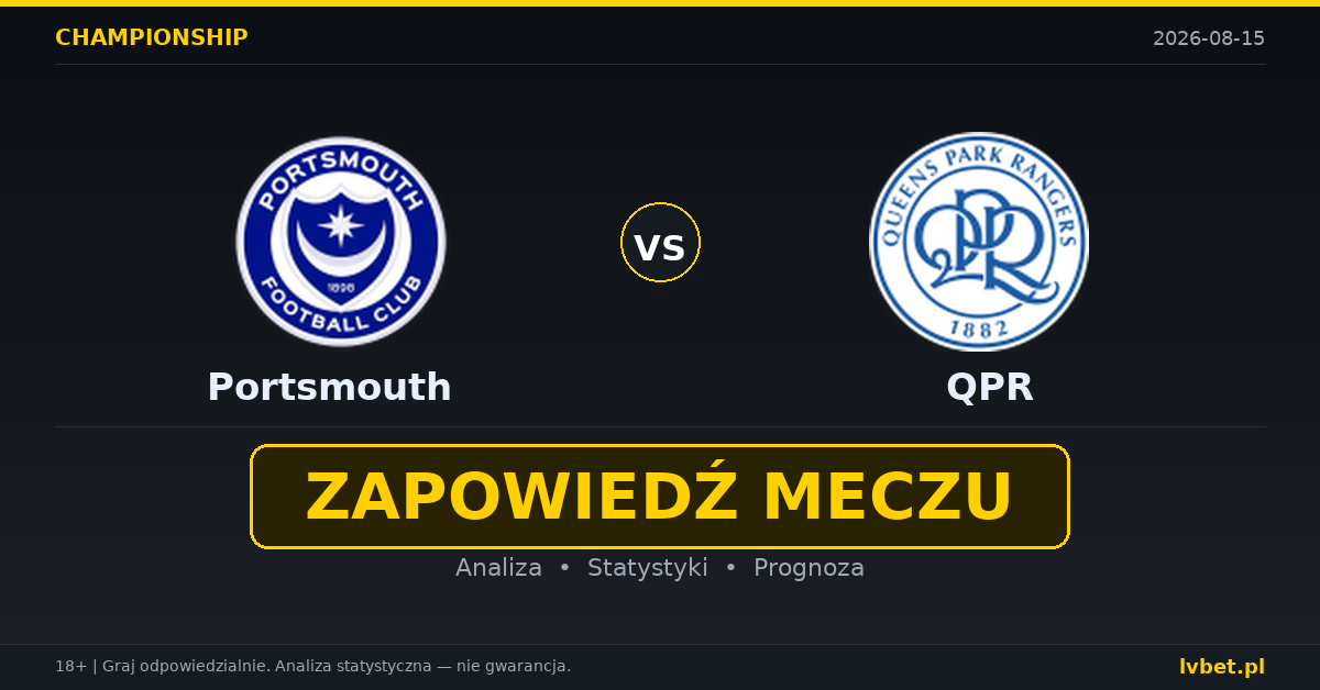Portsmouth – QPR: typy, kursy, zapowiedź (15.08.2026)