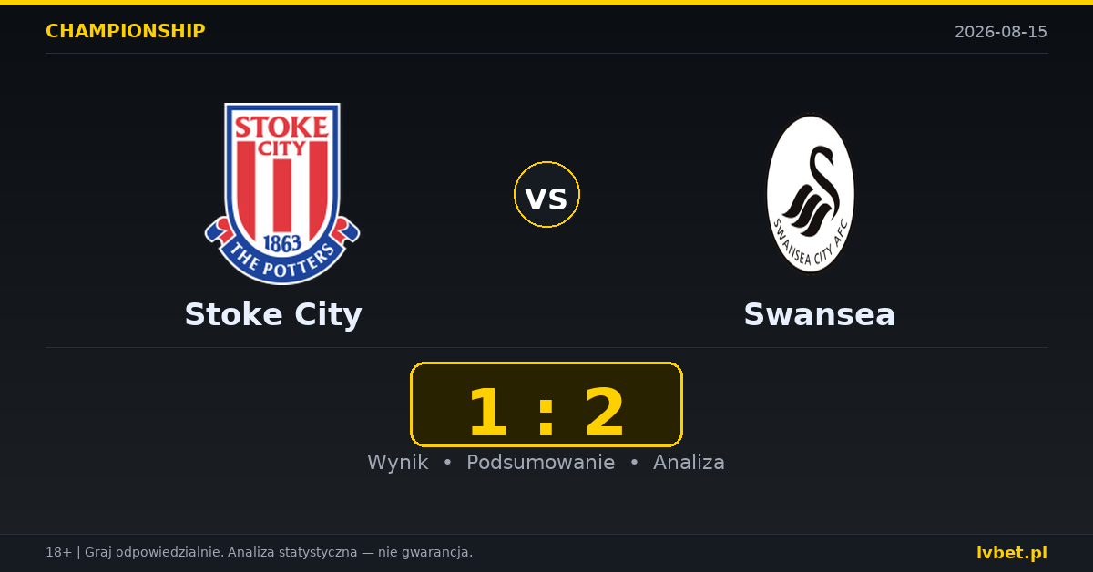 Stoke City – Swansea: typy, kursy, zapowiedź (15.08.2026)