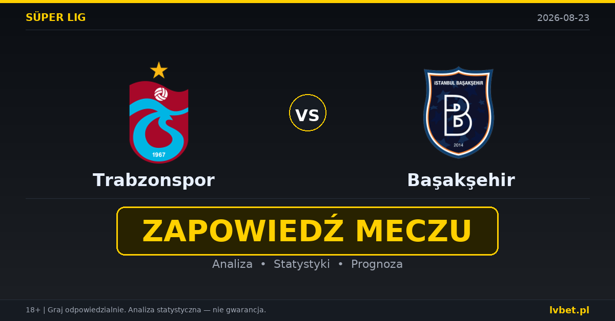 Trabzonspor – Başakşehir: typy, kursy, zapowiedź (23.08.2026) Trabzonspor – Başakşehir: typy, kursy, zapowiedź (23.08.2026)