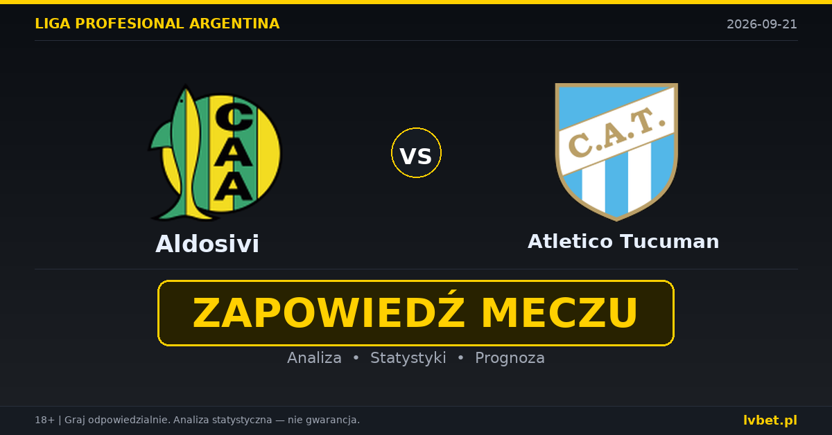 Aldosivi – Atletico Tucuman: typy, kursy, zapowiedź (21.09.2026) Aldosivi – Atletico Tucuman: typy, kursy, zapowiedź (21.09.2026)