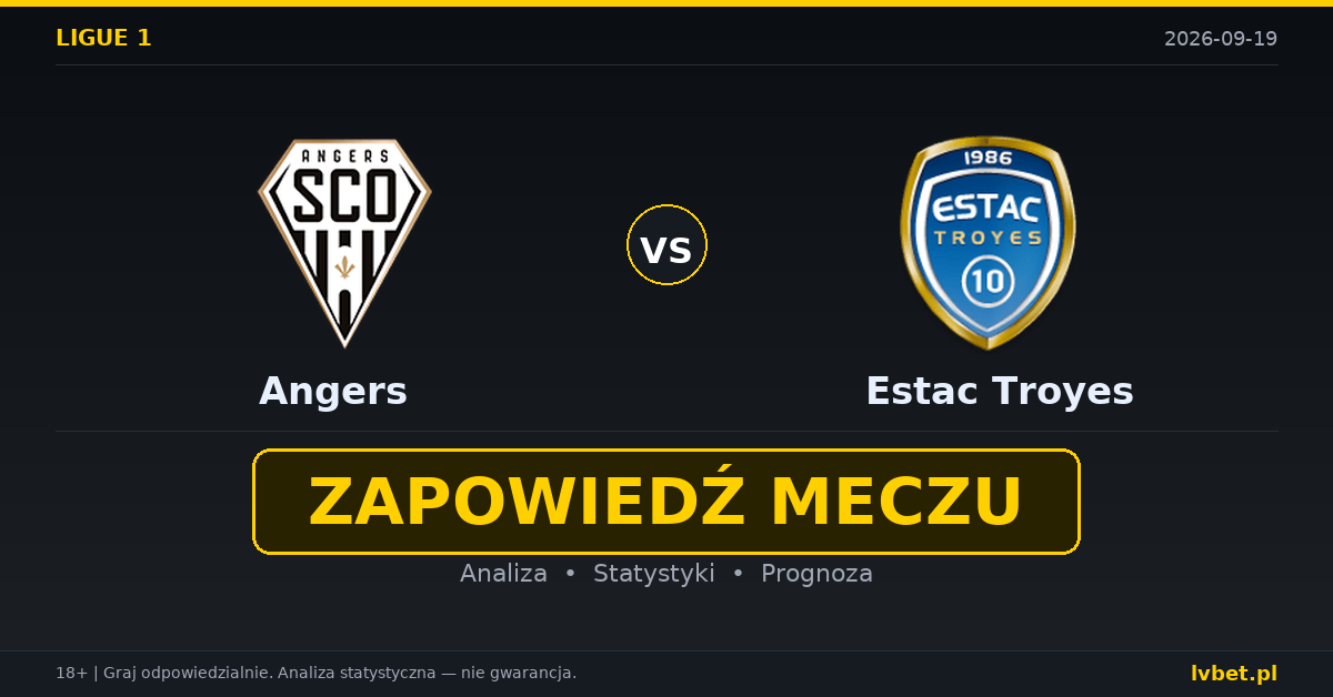 Angers – Estac Troyes: typy, kursy, zapowiedź (19.09.2026) Angers – Estac Troyes: typy, kursy, zapowiedź (19.09.2026)