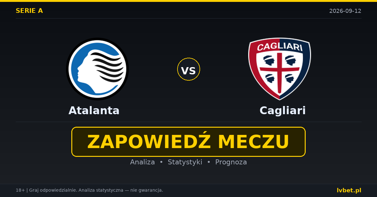Atalanta – Cagliari: typy, kursy, zapowiedź (12.09.2026)