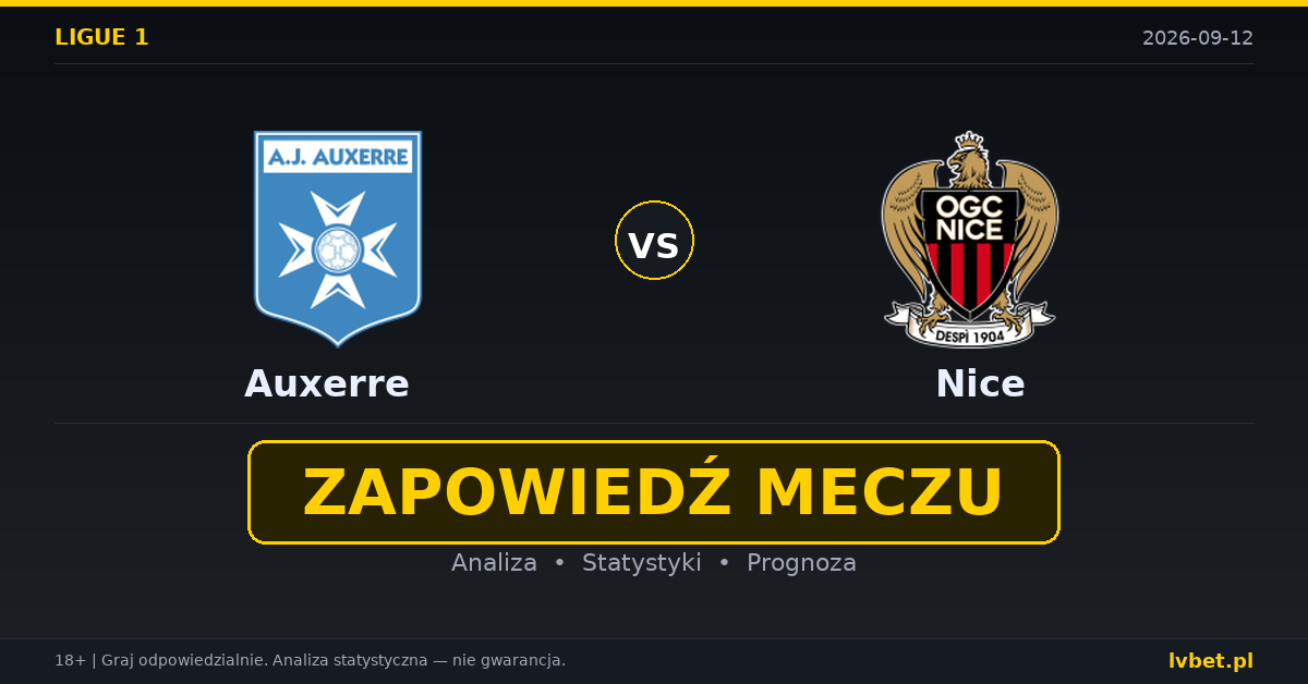 Auxerre – Nice: typy, kursy, zapowiedź (12.09.2026)