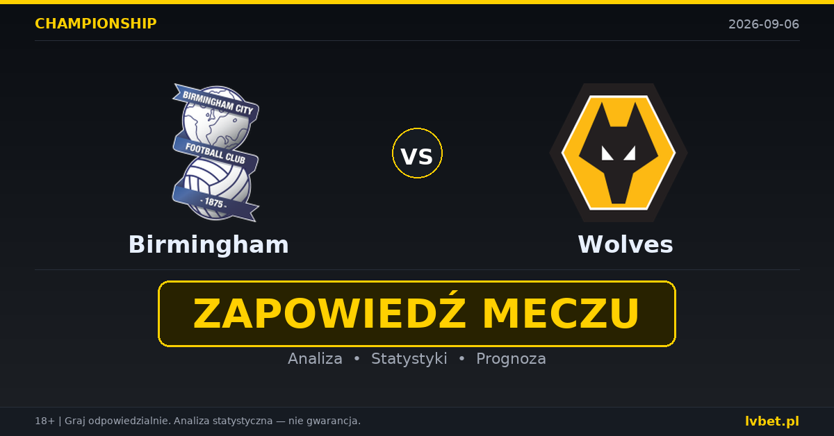 Birmingham – Wolves: typy, kursy, zapowiedź (06.09.2026)