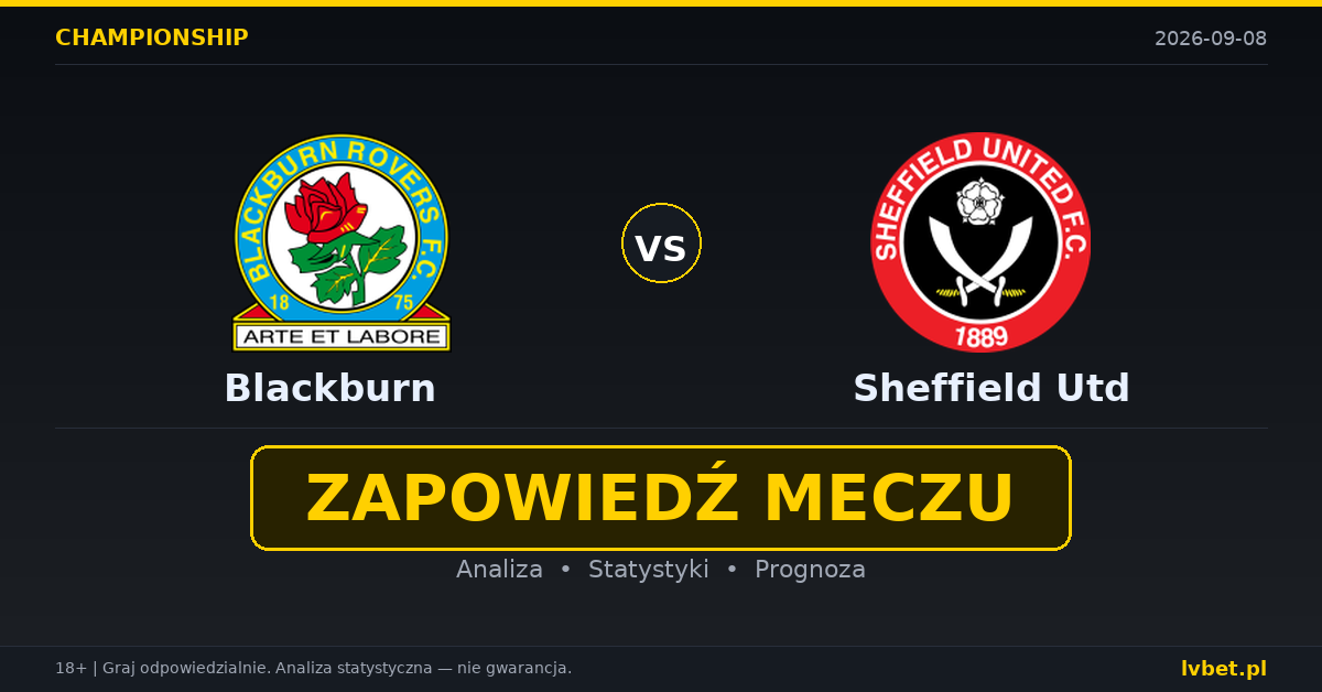 Blackburn – Sheffield Utd: typy, kursy, zapowiedź (08.09.2026)