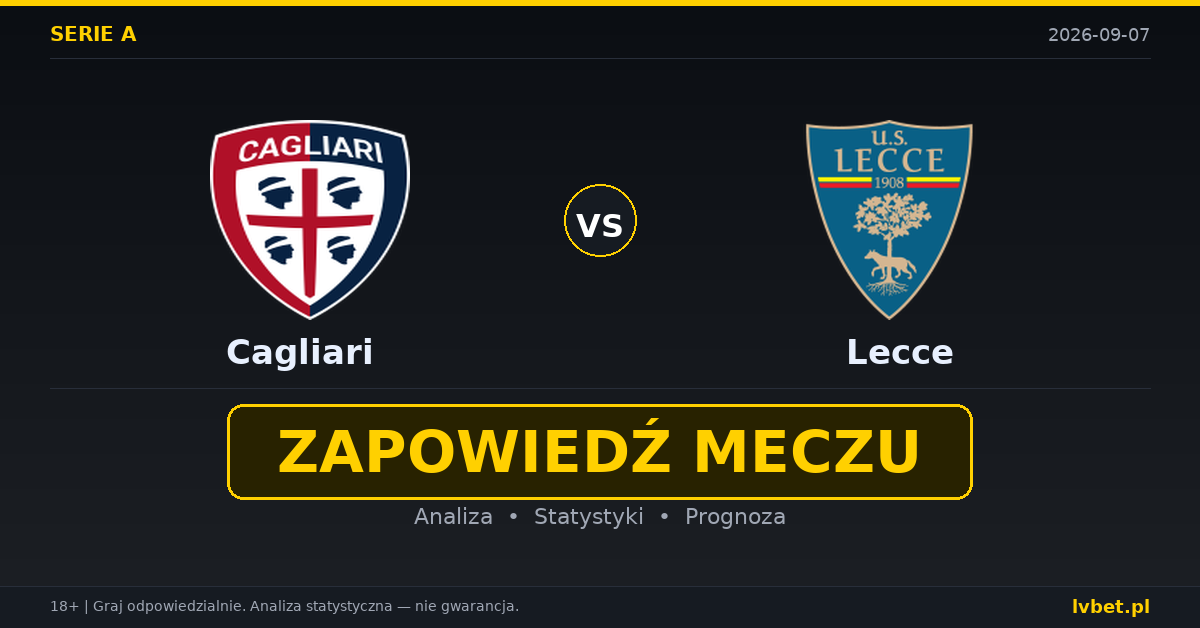 Cagliari – Lecce: typy, kursy, zapowiedź (07.09.2026)