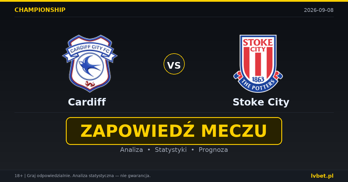 Cardiff – Stoke City: typy, kursy, zapowiedź (08.09.2026)