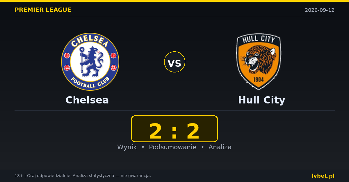 Chelsea – Hull City: typy, kursy, zapowiedź (12.09.2026)