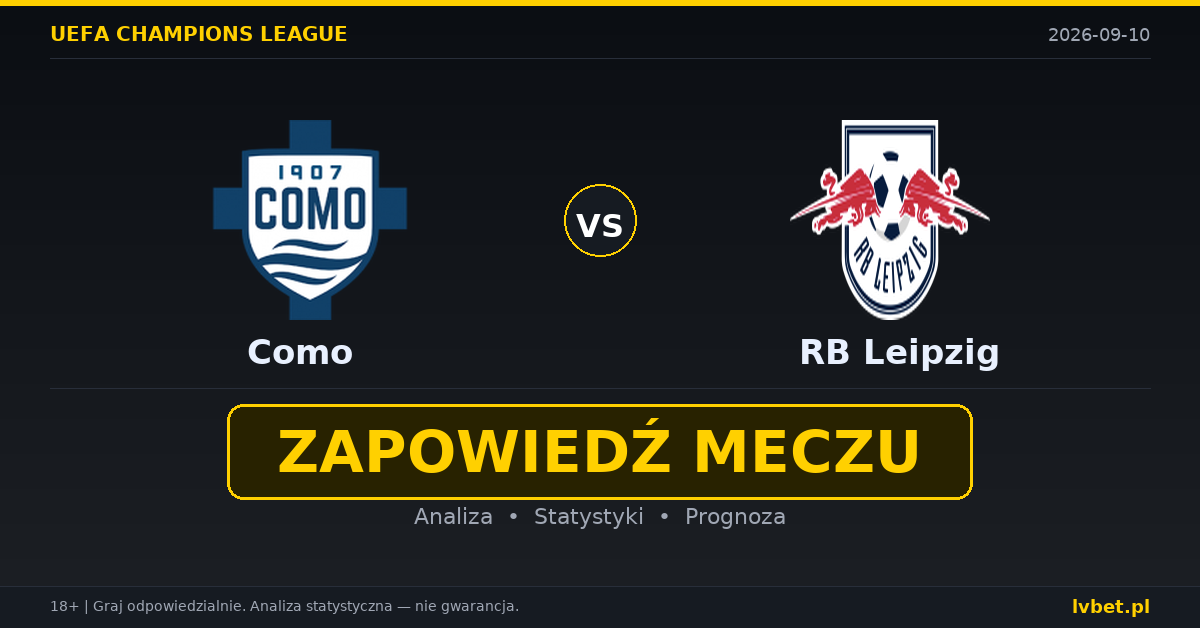 Como – RB Leipzig: typy, kursy, zapowiedź (10.09.2026)
