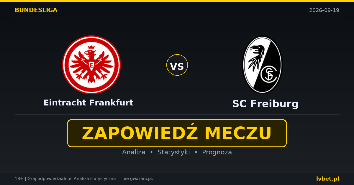 Eintracht Frankfurt – SC Freiburg: typy, kursy, zapowiedź (19.09.2026) Eintracht Frankfurt – SC Freiburg: typy, kursy, zapowiedź (19.09.2026)