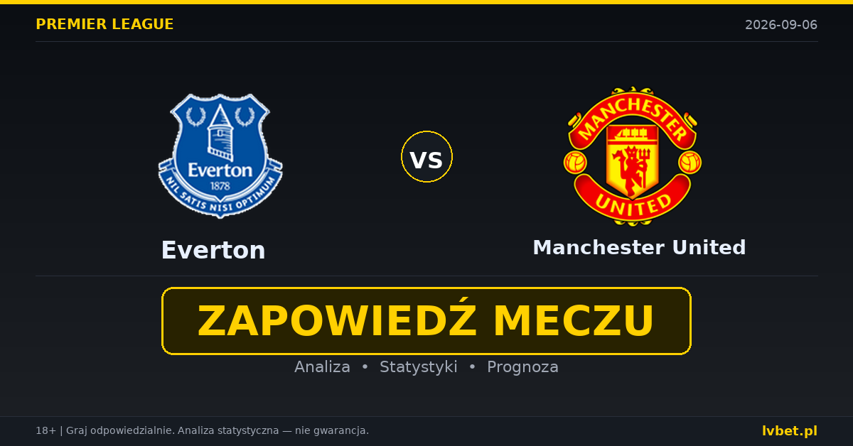 Everton – Manchester United: typy, kursy, zapowiedź (06.09.2026)