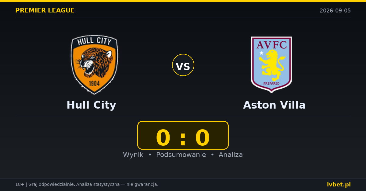 Hull City – Aston Villa: typy, kursy, zapowiedź (05.09.2026)
