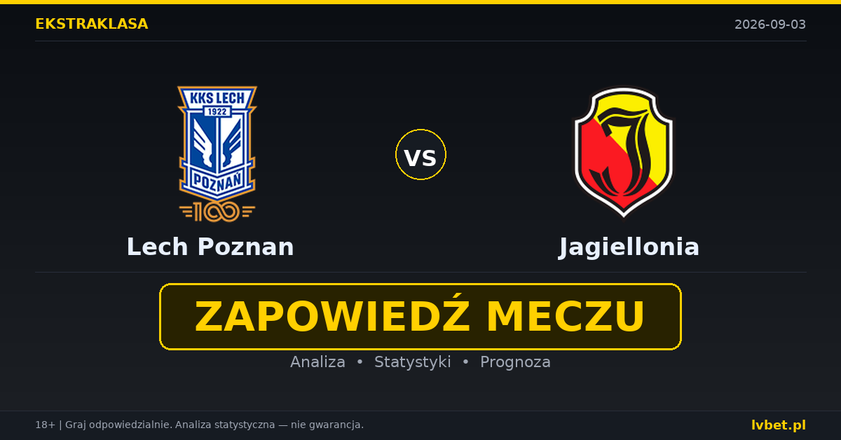 Lech Poznan – Jagiellonia: typy, kursy, zapowiedź (03.09.2026) Lech Poznan – Jagiellonia: typy, kursy, zapowiedź (03.09.2026)