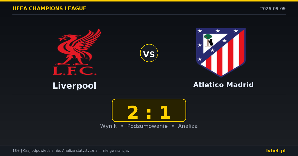 Liverpool – Atletico Madrid: typy, kursy, zapowiedź (09.09.2026)