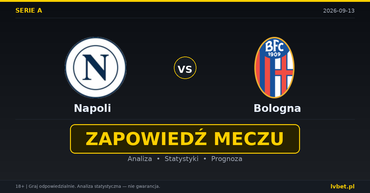 Napoli – Bologna: typy, kursy, zapowiedź (13.09.2026) Napoli – Bologna: typy, kursy, zapowiedź (13.09.2026)