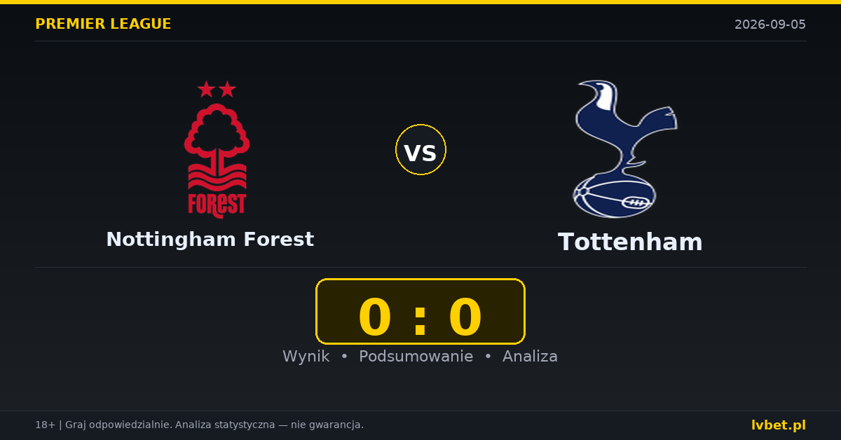 Nottingham Forest – Tottenham: typy, kursy, zapowiedź (05.09.2026)
