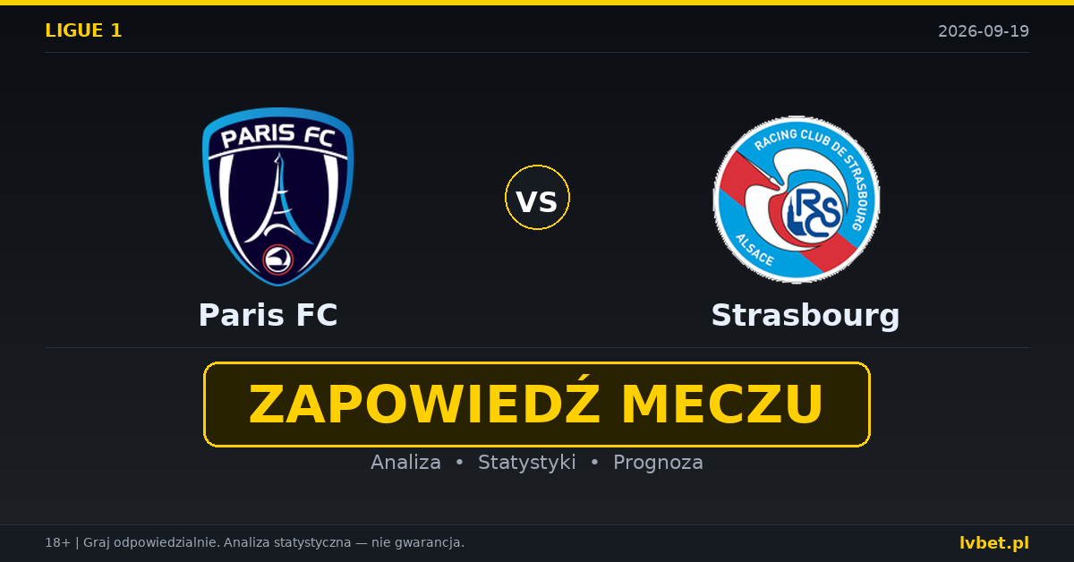 Paris FC – Strasbourg: typy, kursy, zapowiedź (19.09.2026) Paris FC – Strasbourg: typy, kursy, zapowiedź (19.09.2026)