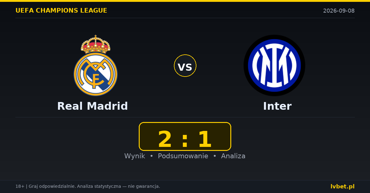 Real Madrid – Inter: typy, kursy, zapowiedź (08.09.2026)