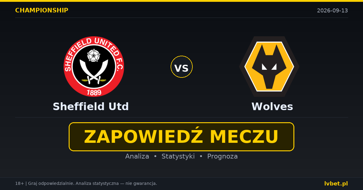 Sheffield Utd – Wolves: typy, kursy, zapowiedź (13.09.2026) Sheffield Utd – Wolves: typy, kursy, zapowiedź (13.09.2026)