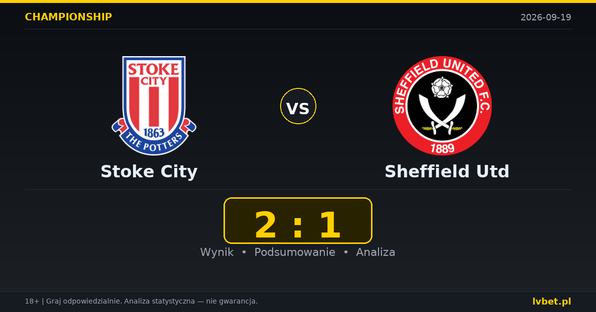 Stoke City – Sheffield Utd: typy, kursy, zapowiedź (19.09.2026)