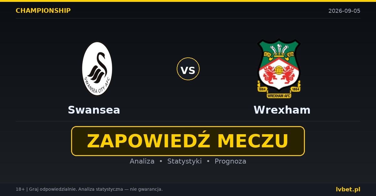Swansea – Wrexham: typy, kursy, zapowiedź (05.09.2026)
