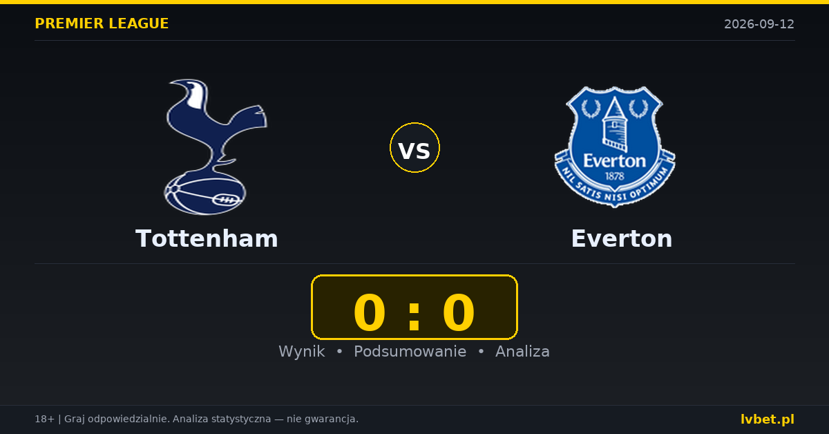 Tottenham – Everton: typy, kursy, zapowiedź (12.09.2026)