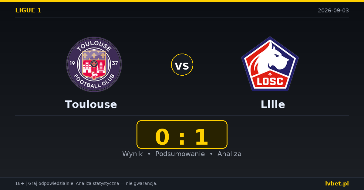 Toulouse – Lille: typy, kursy, zapowiedź (03.09.2026)