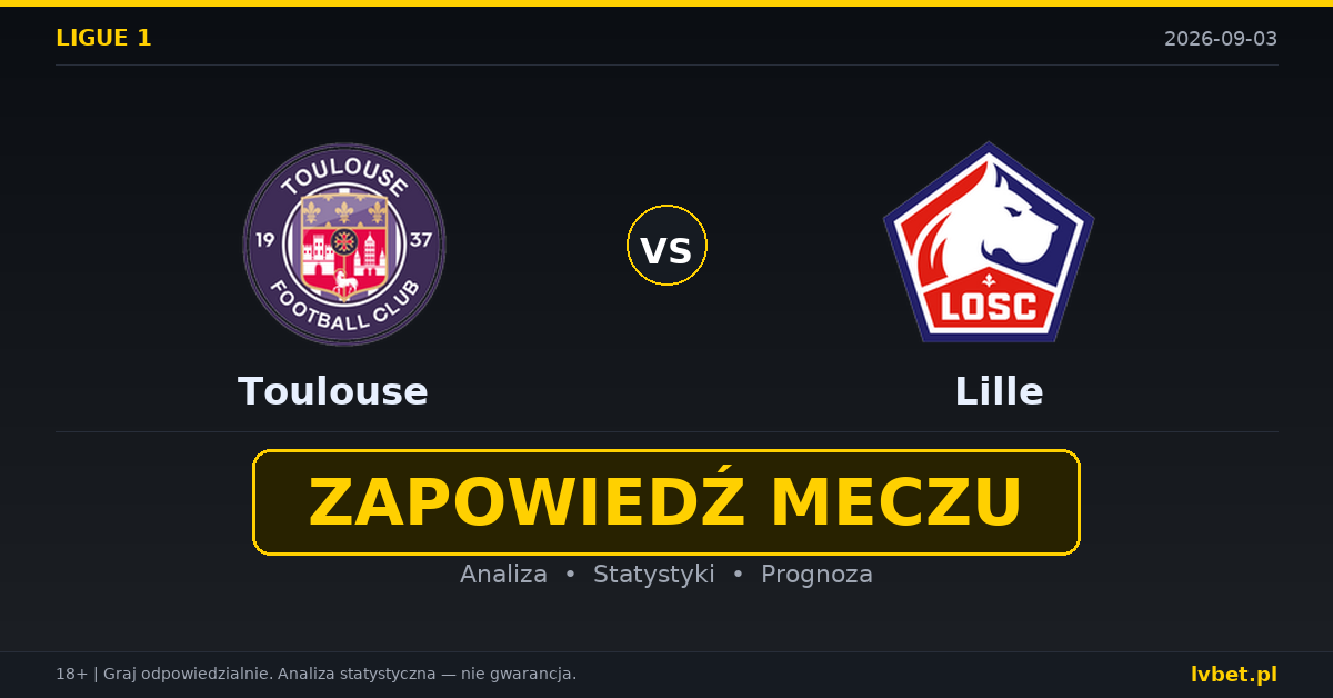 Toulouse – Lille: typy, kursy, zapowiedź (03.09.2026)