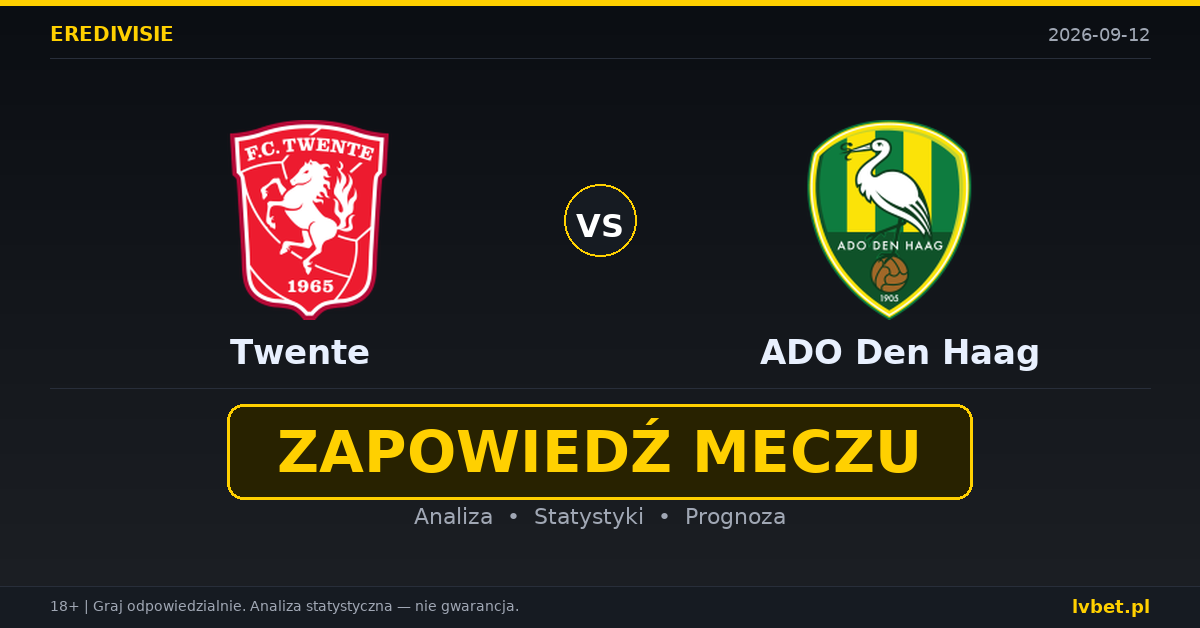 Twente – ADO Den Haag: typy, kursy, zapowiedź (12.09.2026) Twente – ADO Den Haag: typy, kursy, zapowiedź (12.09.2026)