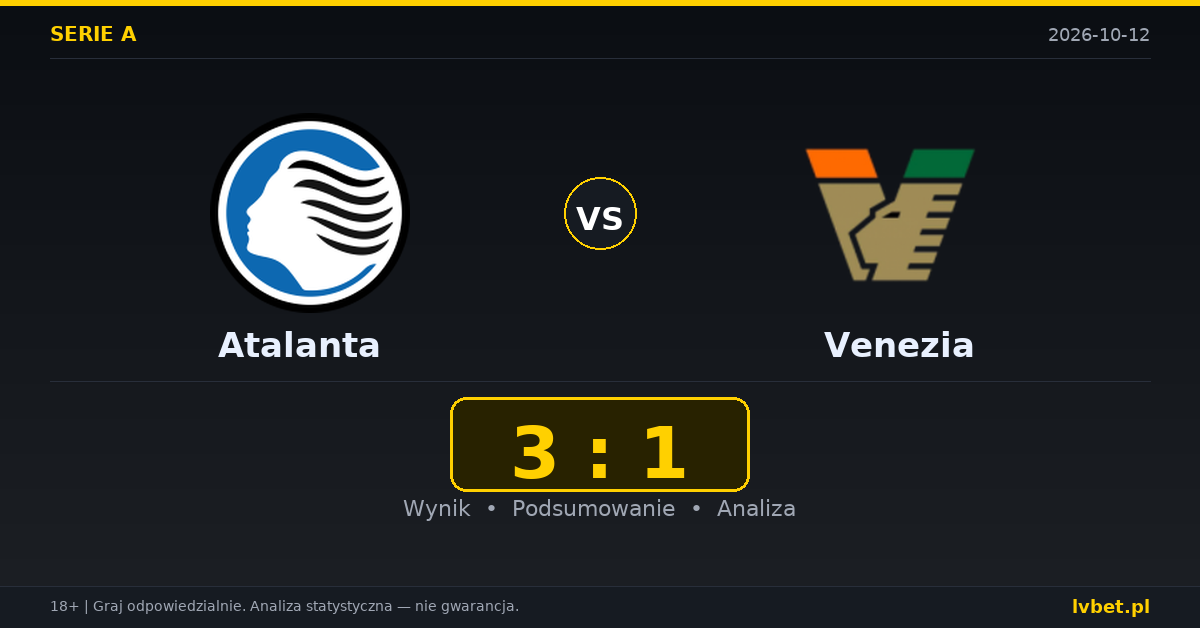 Atalanta – Venezia: typy, kursy, zapowiedź (12.10.2026)