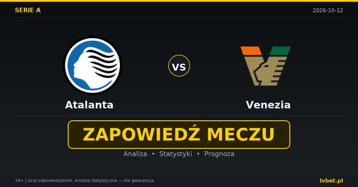 Atalanta – Venezia: typy, kursy, zapowiedź (12.10.2026)