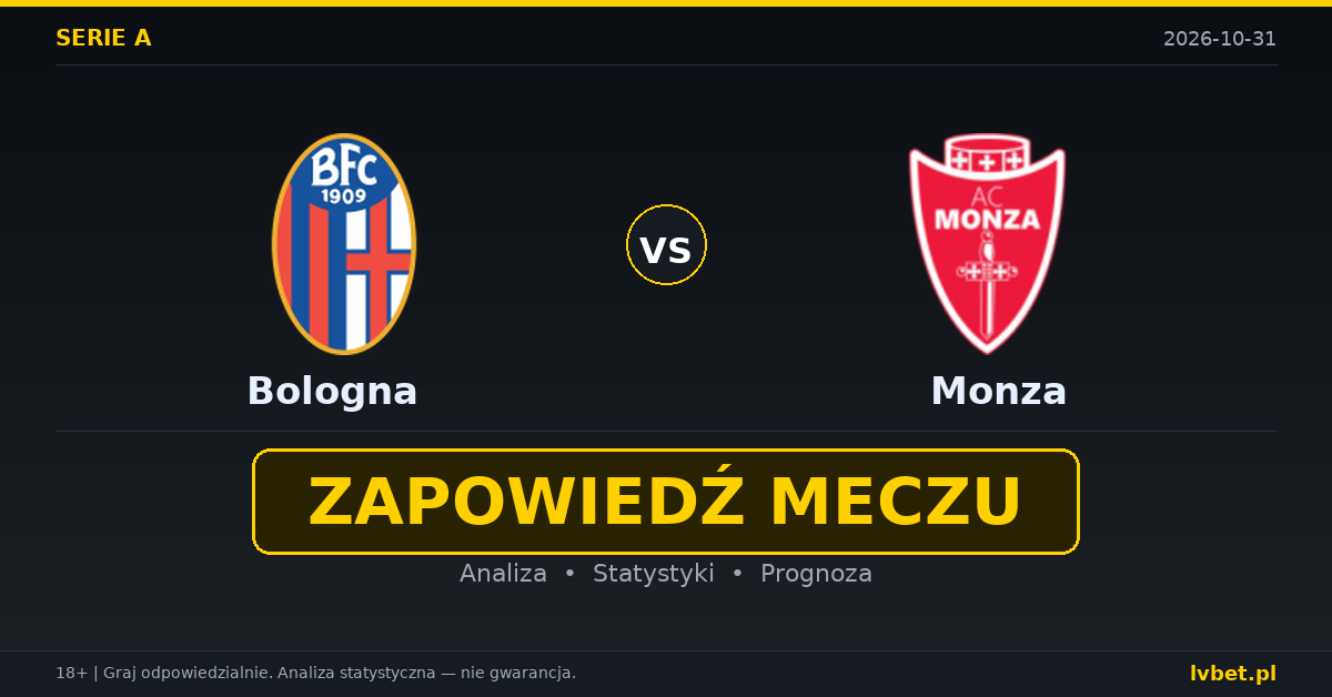 Bologna – Monza: typy, kursy, zapowiedź (31.10.2026)