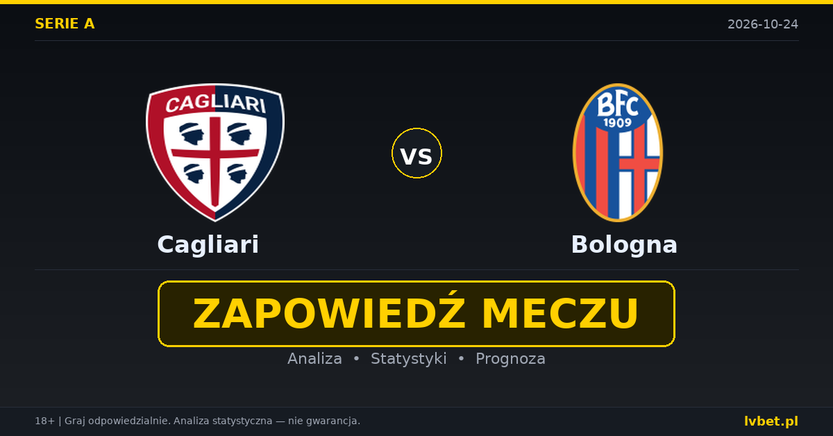 Cagliari – Bologna: typy, kursy, zapowiedź (24.10.2026)