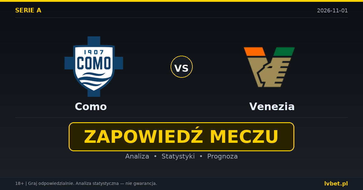 Como – Venezia: typy, kursy, zapowiedź (01.11.2026)