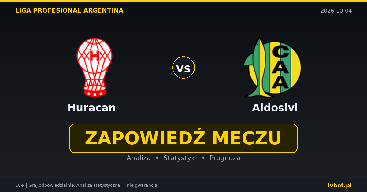 Huracan – Aldosivi: typy, kursy, zapowiedź (04.10.2026) Huracan – Aldosivi: typy, kursy, zapowiedź (04.10.2026)
