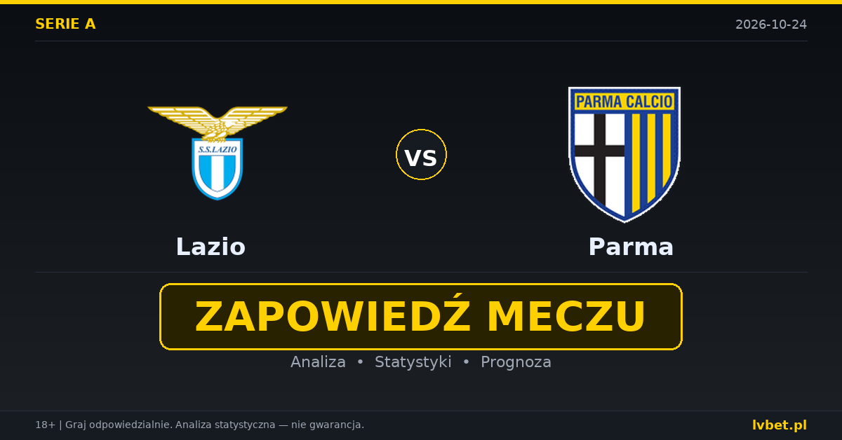 Lazio – Parma: typy, kursy, zapowiedź (24.10.2026)