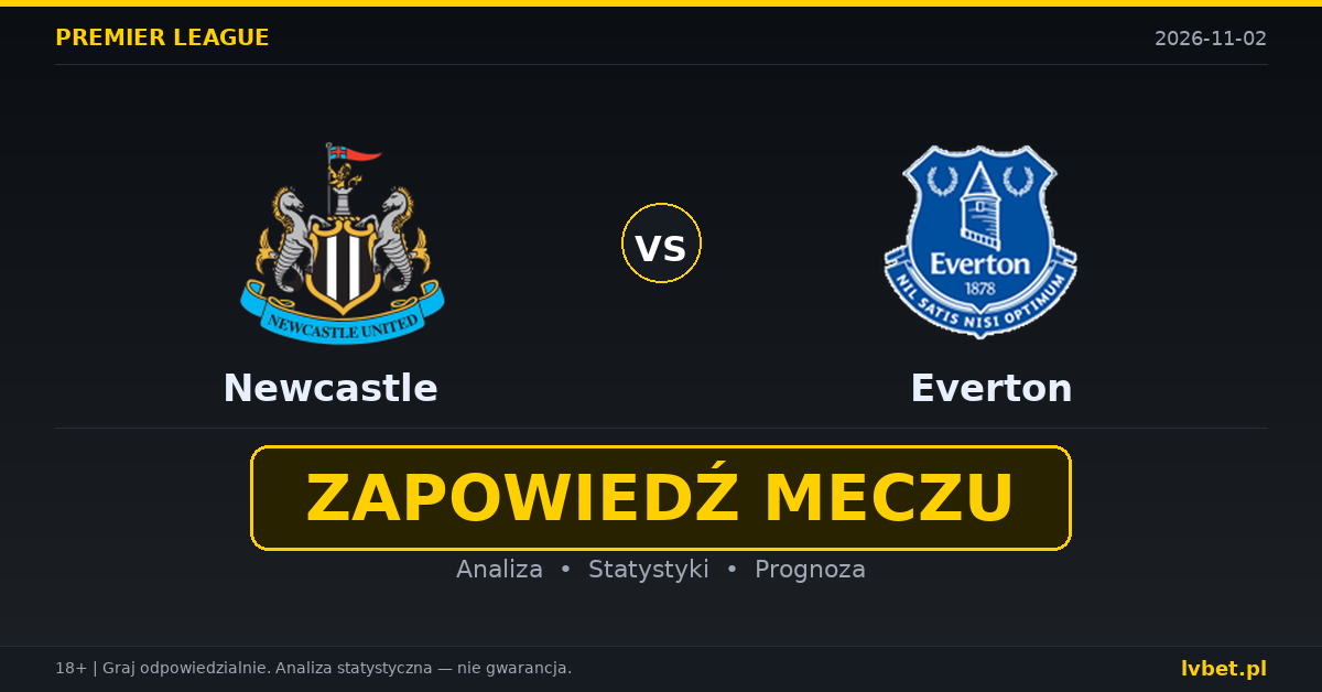 Newcastle – Everton: typy, kursy, zapowiedź (02.11.2026)