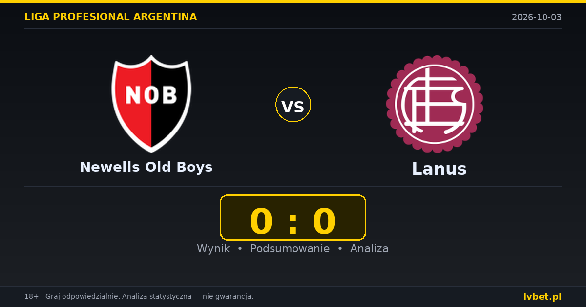 Newells Old Boys – Lanus: typy, kursy, zapowiedź (03.10.2026)