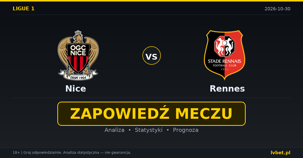 Nice – Rennes: typy, kursy, zapowiedź (30.10.2026)