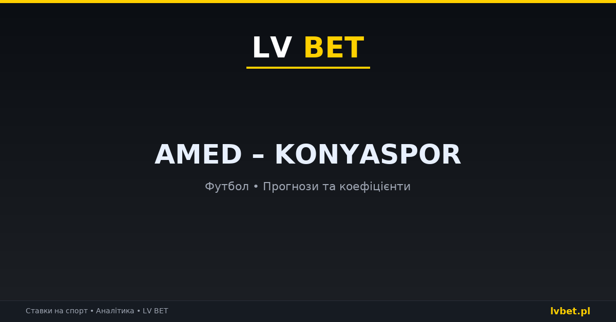 Amed – Konyaspor: прогнози, коефіцієнти, анонс (17.10.2026)