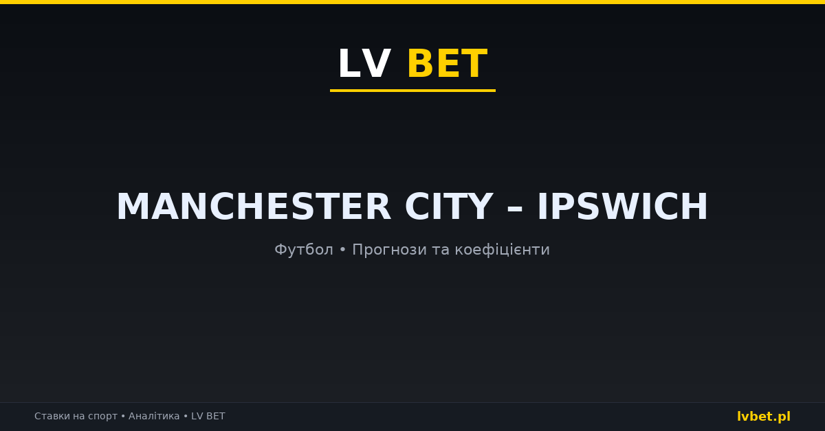 Manchester City – Ipswich: прогнози, коефіцієнти, анонс (17.10.2026)