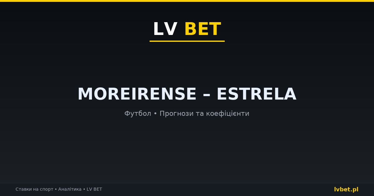 Moreirense – Estrela 2:1 результат і аналіз Moreirense – Estrela 2:1 результат і аналіз